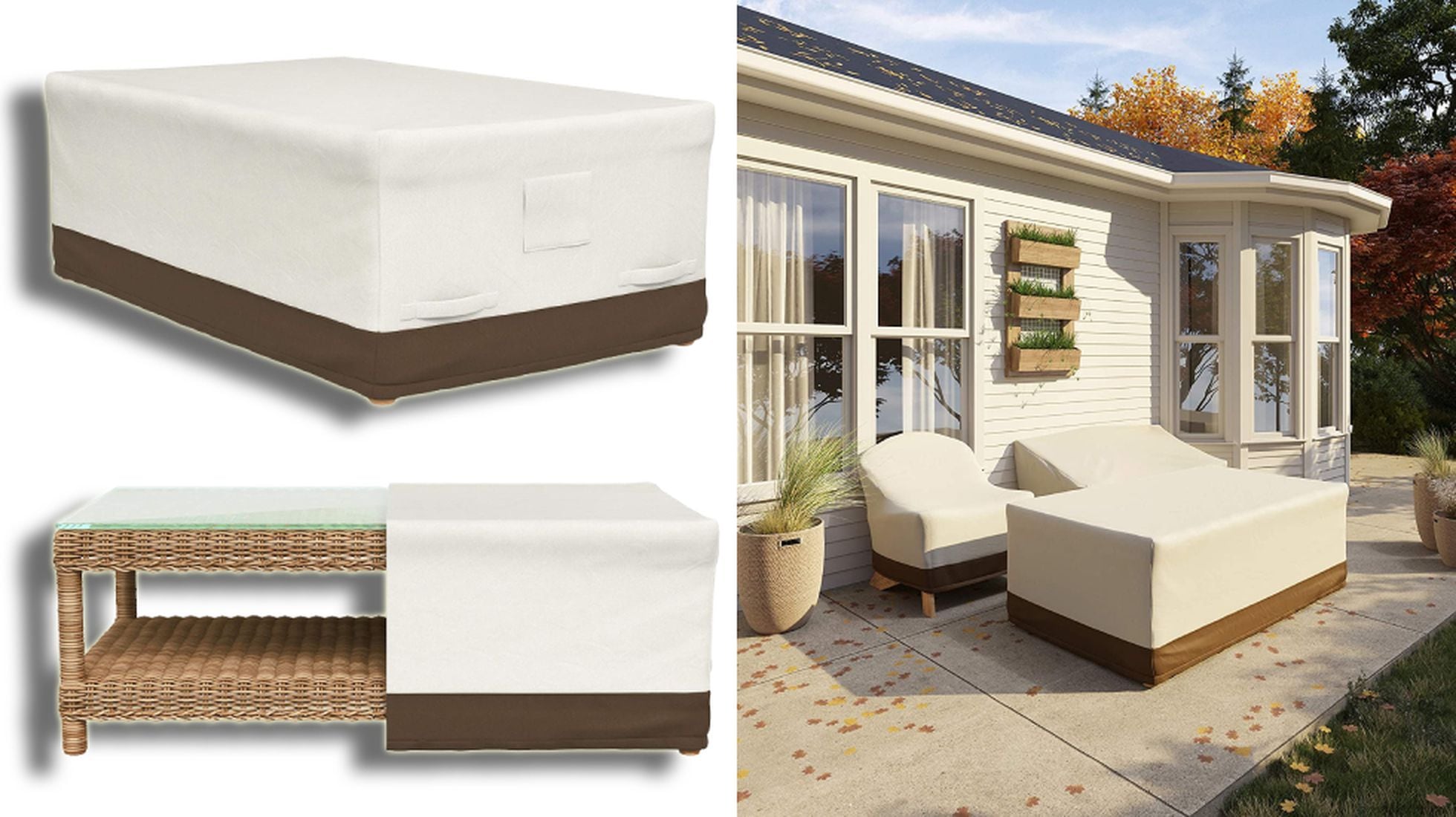 Funda Protectora Impermeable para sofá de jardín Diawp Furniture 115cmx115cmx70cm 1 