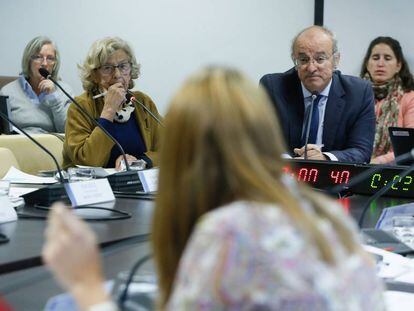 Manuela Carmena durante la Comisi&oacute;n de Cultura y Deportes del Ayuntamiento de Madrid.
 