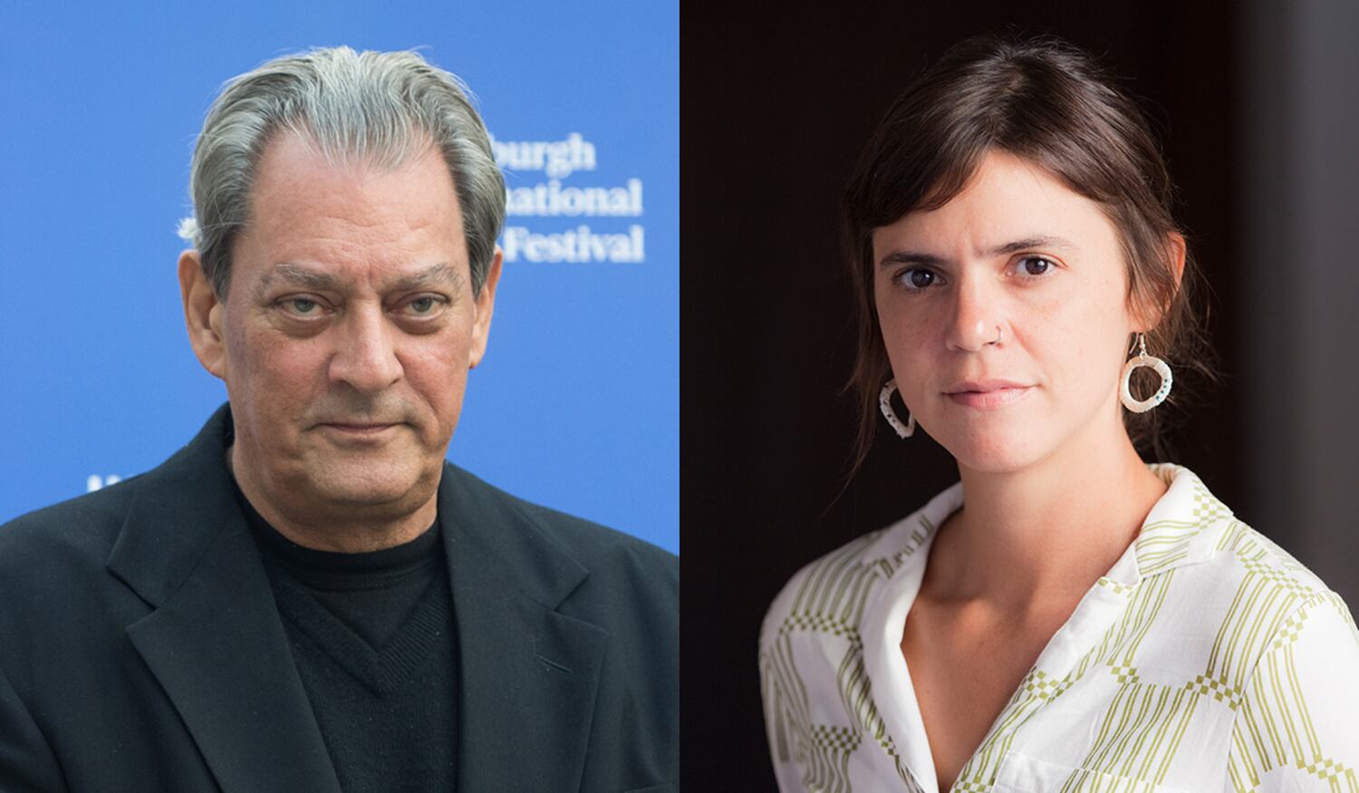 El escritor estadounidense Paul Auster y la mexicana Valeria Luiselli.