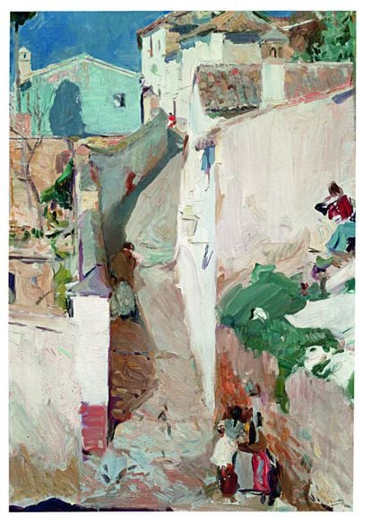 Calle de Granada, 1910  Óleo sobre lienzo, 105 x 72 cm  Madrid, Museo Sorolla [inv. 856]  BPS 2546