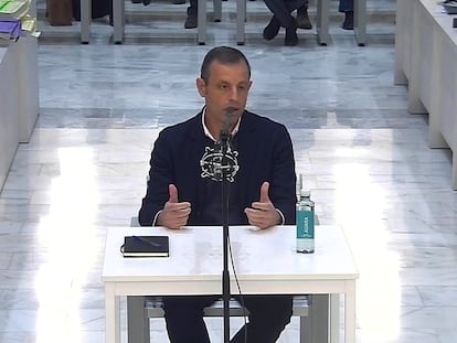 Sandro Rosell, durante el juicio en la Audiencia Nacional.