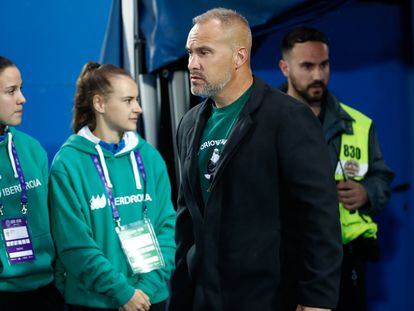 Randri Garcia, técnico del Alhama, en una imagen de mayo de este año en el estadio de Butarque.