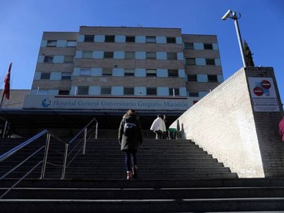 Fachada del hospital Gregorio Marañon, en Madrid. 