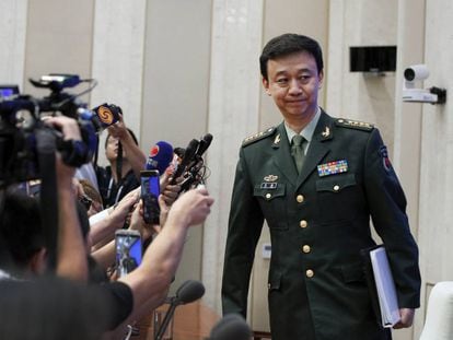 El portavoz del Ministerio de Defensa chino, Wu Qian, este miércoles en Pekín
