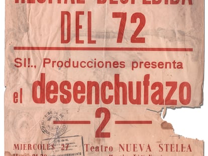 Cartel del concierto 'El Desenchufazo' celebrado en Montevideo en 1972