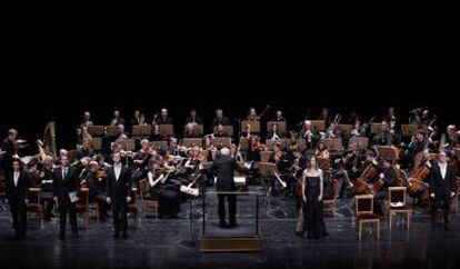 La Mahler Chamber Orchestra durante el concierto.