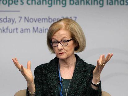 La presidenta del Consejo de supervisi&oacute;n del Banco Central Europeo, Daniele Nouy. 
