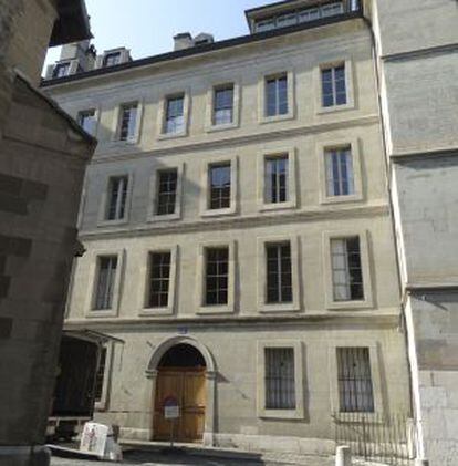 La fachada de la casa de la infanta en Ginebra.