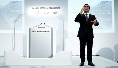 El presidente de Nissan, Carlos Ghosn, este jueves.