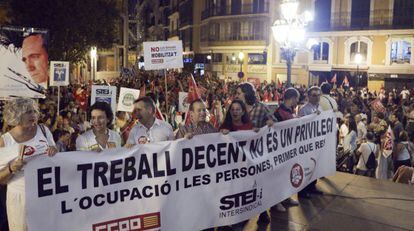 Un momento de la manifestaci&oacute;n celebrada en la capital balear.