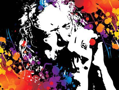 Detalle de la portada del DVD de Robert Plant. 
