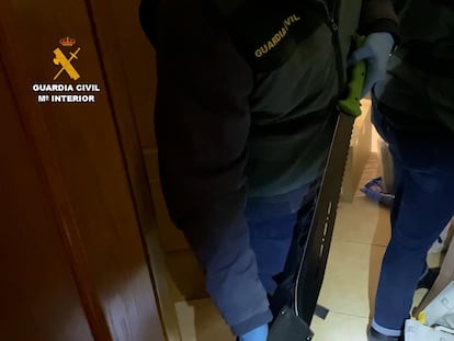 Machete incautado por la Guardia Civil a miembros de Dominican Don't Play durante la operación Bacano.