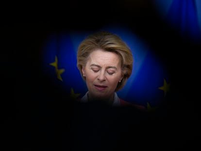 La presidenta de la Comisión Europea, Ursula von der Leyen, el 4 de marzo en Bruselas.