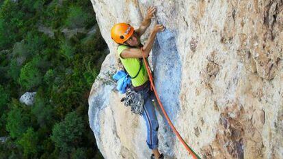 Sílvia Vidal, durante una de sus ascensiones.
