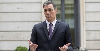 El presidente del Gobierno, Pedro Sánchez, este martes.