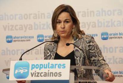 La popular Esther Martínez, en la rueda de prensa.