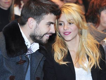 Gerard Piqué y Shakira, en Barcelona, en 2011.