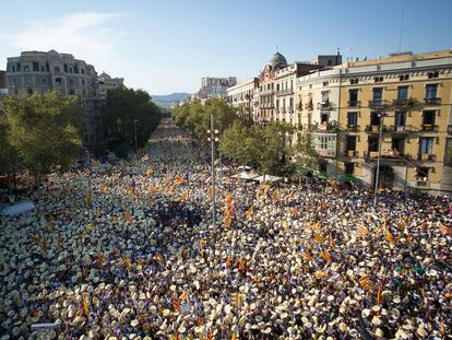 Manifestaci&oacute; a l&#039;al&ccedil;ada de l&#039;Arc de Triomf. 