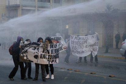 Manifestación de mapuches el pasado octubre en Concepción.