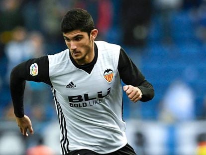 Gon&ccedil;alo Guedes, en el partido contra el Espanyol.