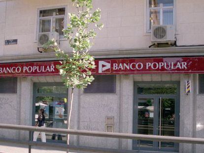 Una sucursal del Banco Popular en Madrid.