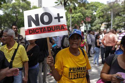 Protesta en Caracas. 