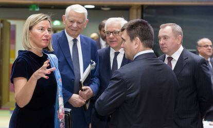 Federica Mogherini, durante una reunión en Bruselas en mayo.