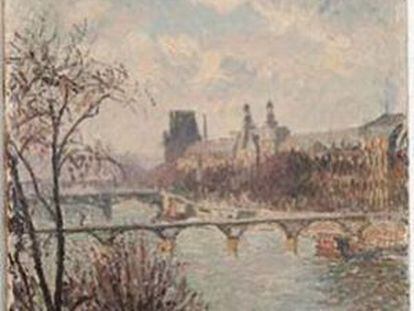 &#039;La Seine vue du Pont-Neuf, au fond le Louvre&#039;, de Pissarro. 