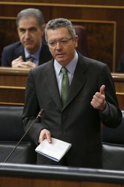 El ministro de Justicia, Alberto Ruiz-Gallard&oacute;n.