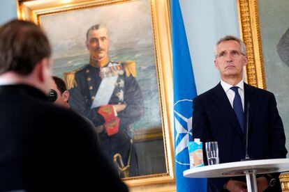 El secretario general de la OTAN, Jens Stoltenberg, este jueves en Copenhague.