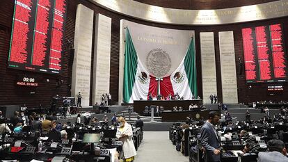 Cámara de Diputados durante una sesión en Ciudad de México.