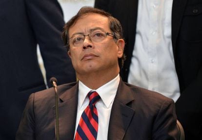 Gustavo Petro, en un conferencia de prensa el 20 de julio.