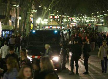 Manifestación de estudiantes contra el 'plan Bolonia' en el centro de Barcelona