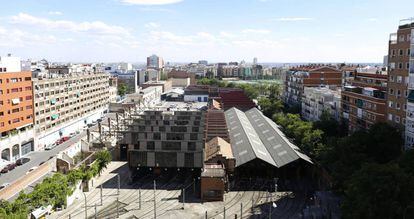 Las cocheras de Cuatro Caminos, en Madrid. 