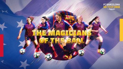 Alexia, Losada, Martens, Duggan y Alves en la imagen de la gira del Barça.