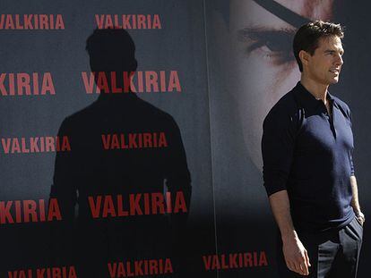 Tom Cruise, ayer por la mañana en Madrid, donde acudió al preestreno de <i>Valkiria.</i>