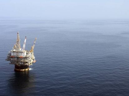 Una plataforma petrolera de Chevron en el Golfo de México, en una imagen de archivo.