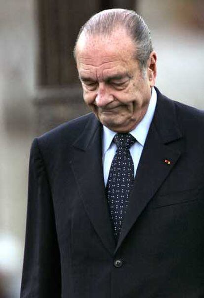 El presidente Chirac, en el homenaje celebrado ayer a Charles de Gaulle.