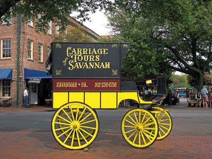 Carruaje turístico en Savannah.