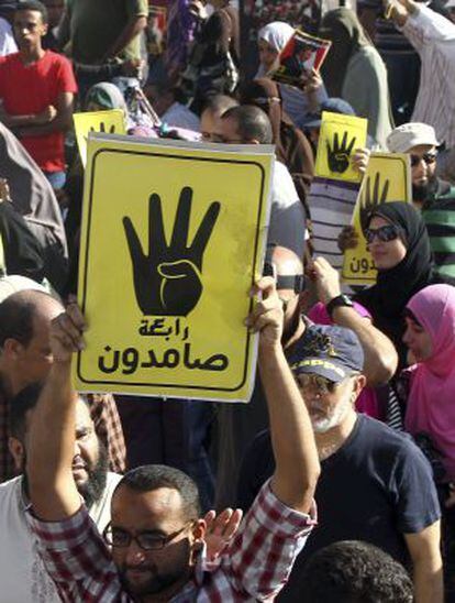 Manifestación de partidarios de Morsi, el 18 de octubre.