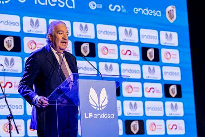 El consejero delegado de Endesa, José Bogas, durante el acto de presentación de la LF Endesa el pasado 18 de septiembre en Madrid.
