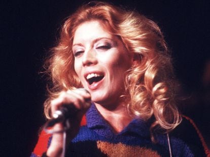 La cantante María Jiménez, durante una actuación en 1979.