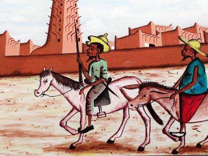 El Quijote y Sancho, africanos.