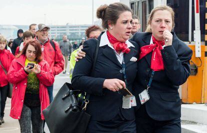 Aeropuerto de Bruselas tras el atentado de marzo.