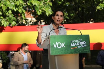 Rocío Monasterio, candidata de Vox a la presidencia de la Comunidad de Madrid.