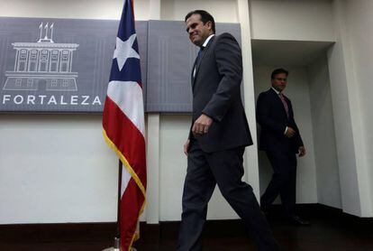 El gobernador Rosselló este miércoles en San Juan, Puerto Rico.