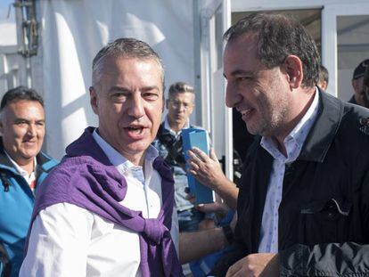 Ramon Espadaler, junto a &Iacute;&ntilde;igo Urkullu, ayer en el Alderdi Eguna.