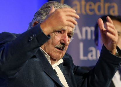 Jos&eacute; Mujica, el viernes en Madrid. 