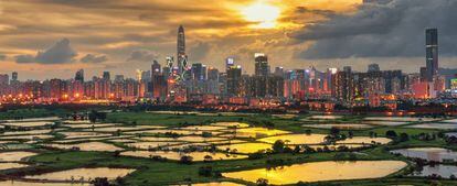 Vista de la ciudad de Shenzhen, al sur de China.