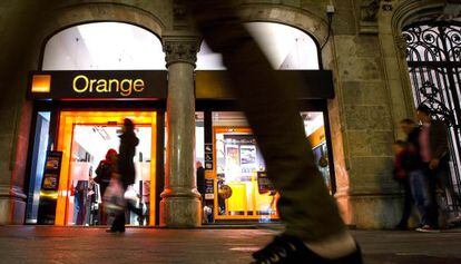 Una tienda de Orange en Barcelona. 